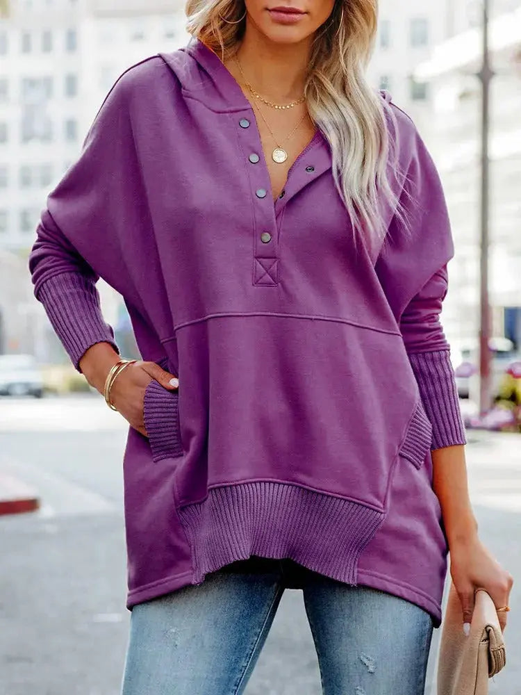 Relaxed Button-Up Hoodie Jasmine's Boutique Australia