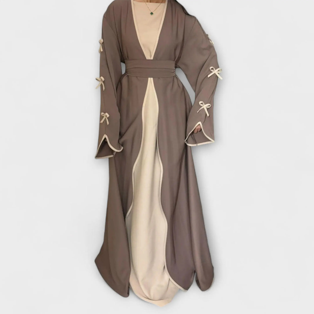 Stylish Cardigan and Dress Combined with Striped Decoration Jasmine's Boutique Australia