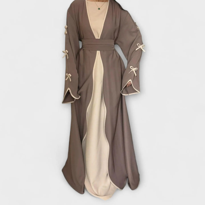 Stylish Cardigan and Dress Combined with Striped Decoration Jasmine's Boutique Australia