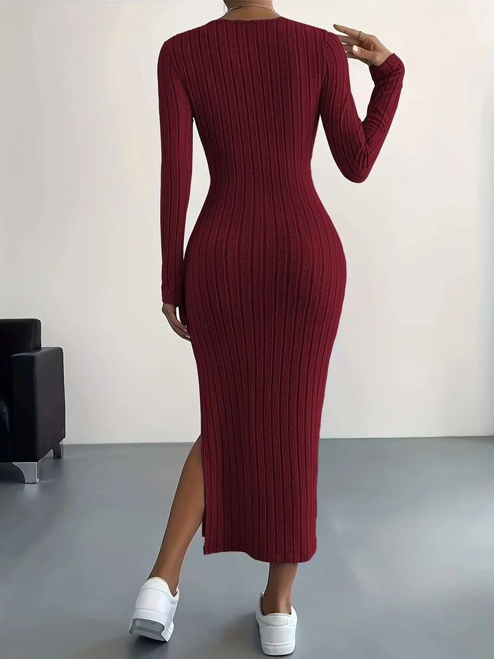 Sleek Ribbed Knit Bodycon Maxi Dress Jasmine's Boutique Australia