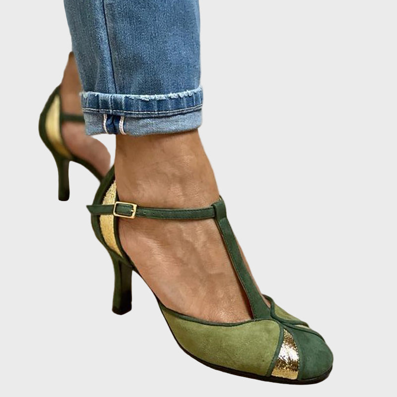Emerald Charm T-Strap Heels Jasmine's Boutique Australia
