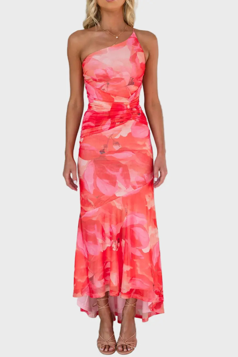 One-Shoulder Floral Midi Dress Jasmine's Boutique Australia