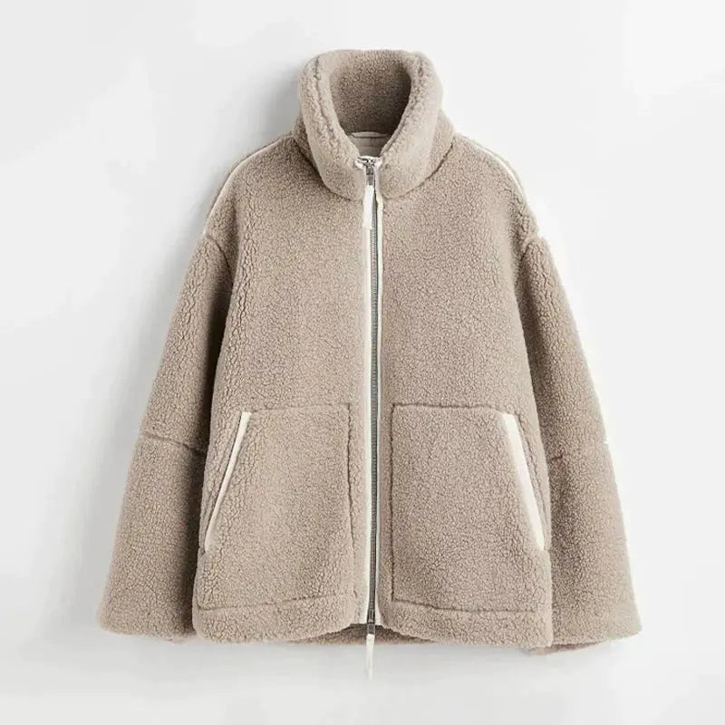 Cozy Sherpa Zip-Up Jacket Jasmine's Boutique Australia
