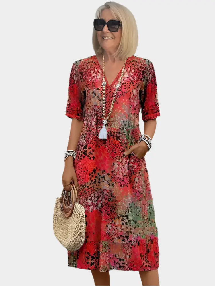 Airy Summer Dress with V Neckline Jasmine's Boutique Australia