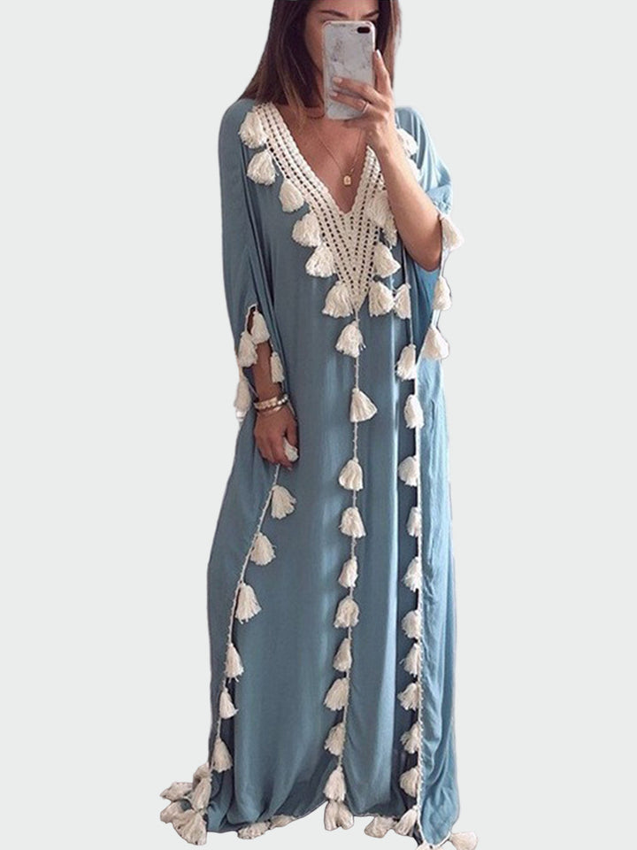 Fringe V Neck Dress Jasmine's Boutique Australia