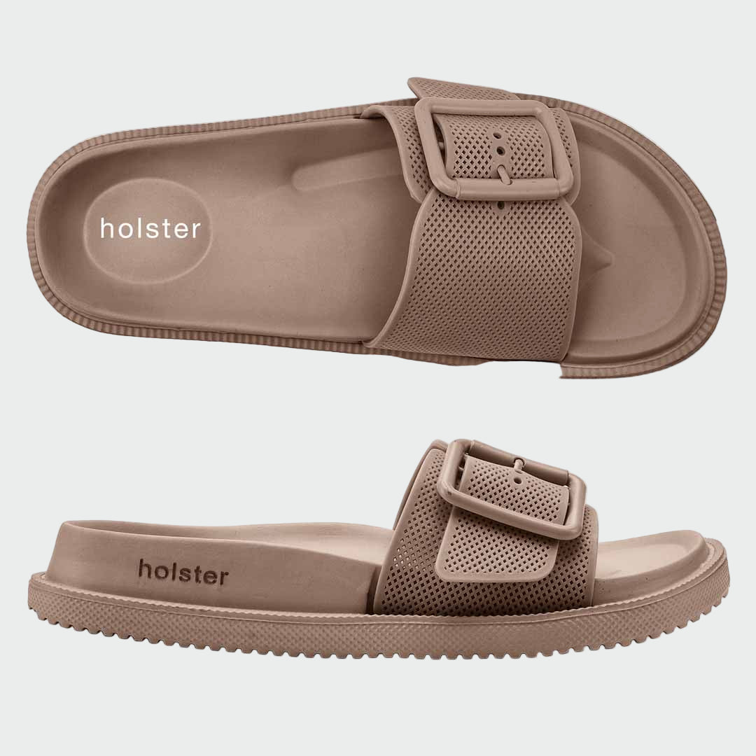Taupe Comfort Slide Sandals Jasmine's Boutique Australia