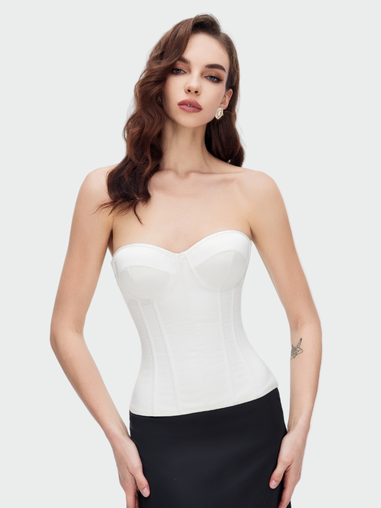 Eboné Structured Satin Corset Jasmine's Boutique Australia