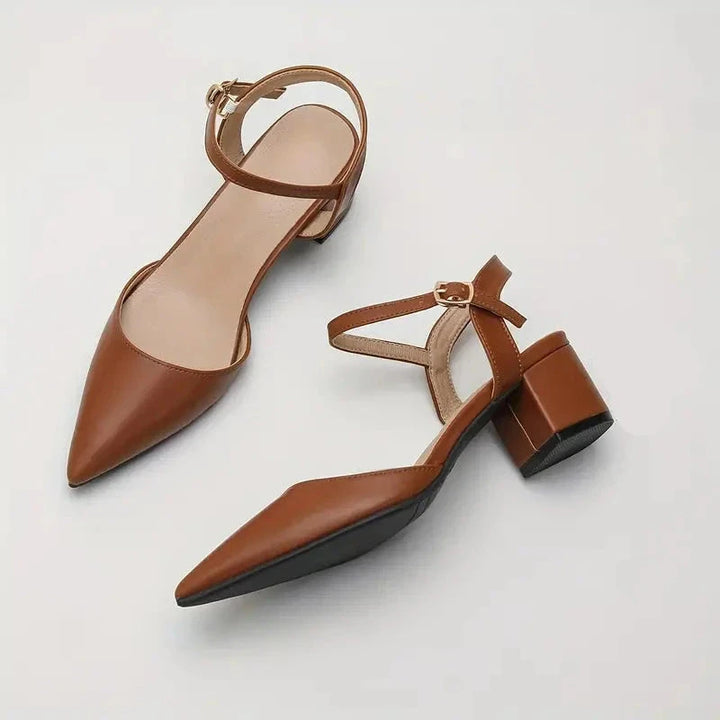 Zoe Block Heels  Liora Lane Boutique  Brown / 10.5 59.99