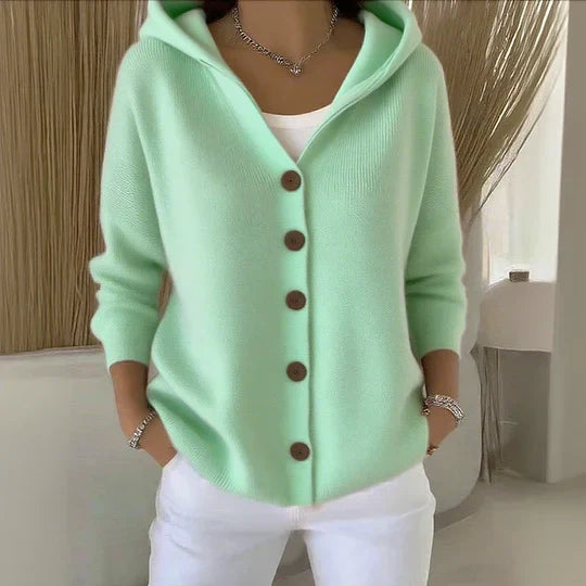 Janet | Trendy Hooded Cardigan  Liora Lane Boutique Cardigan UK 24 (5XL) / Green 39.95