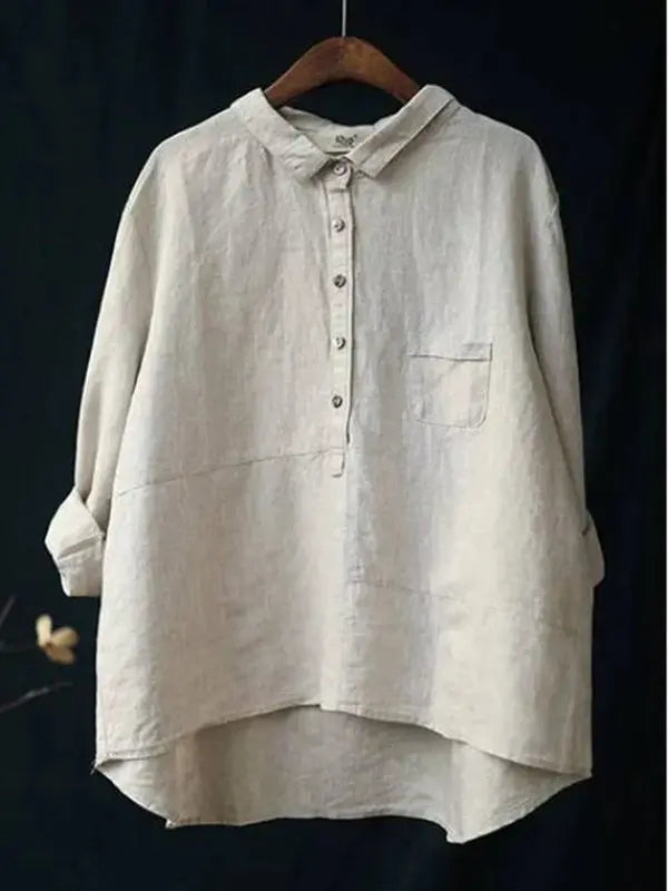 Relaxed Fit Linen Button-Up Shirt Jasmine's Boutique Australia
