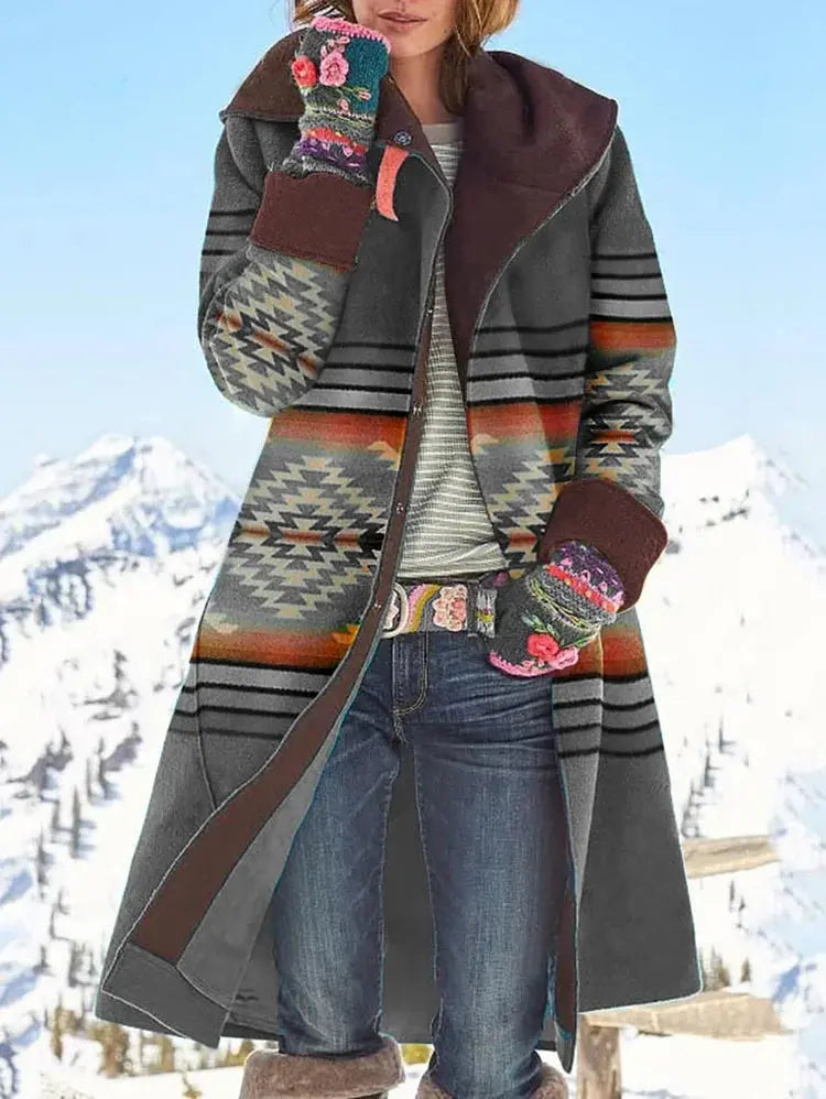 Sierra Horizon Patterned Winter Coat Jasmine's Boutique Australia