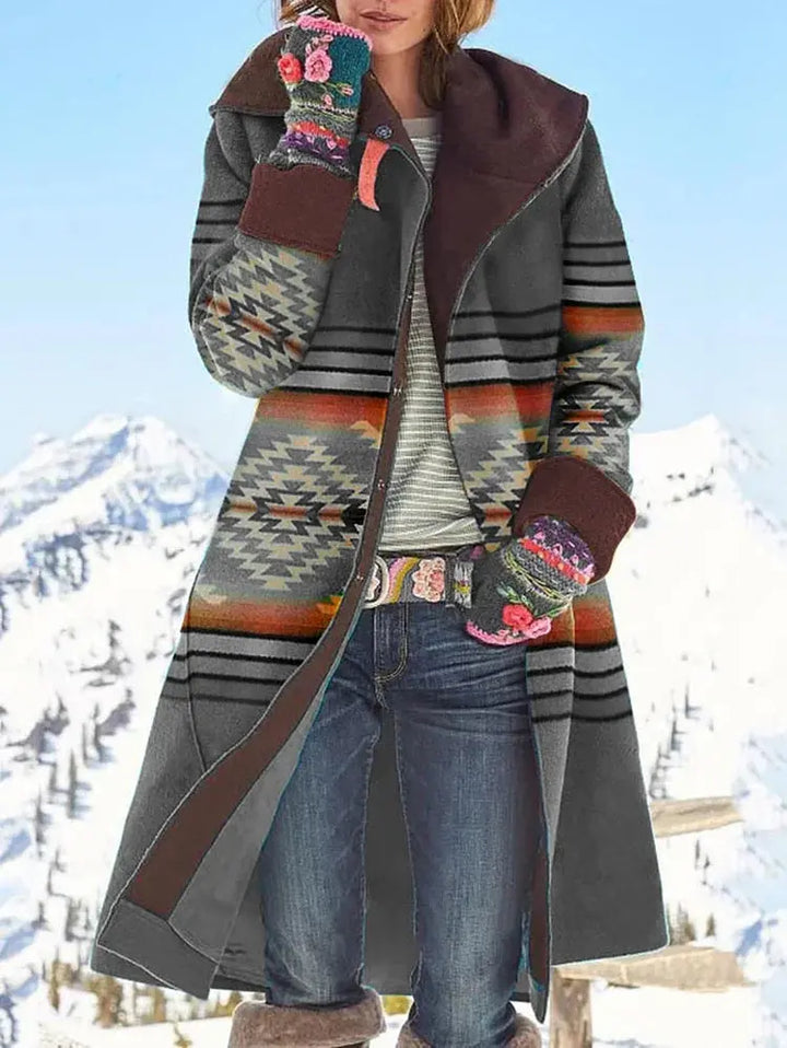 Sierra Horizon Patterned Winter Coat Jasmine's Boutique Australia