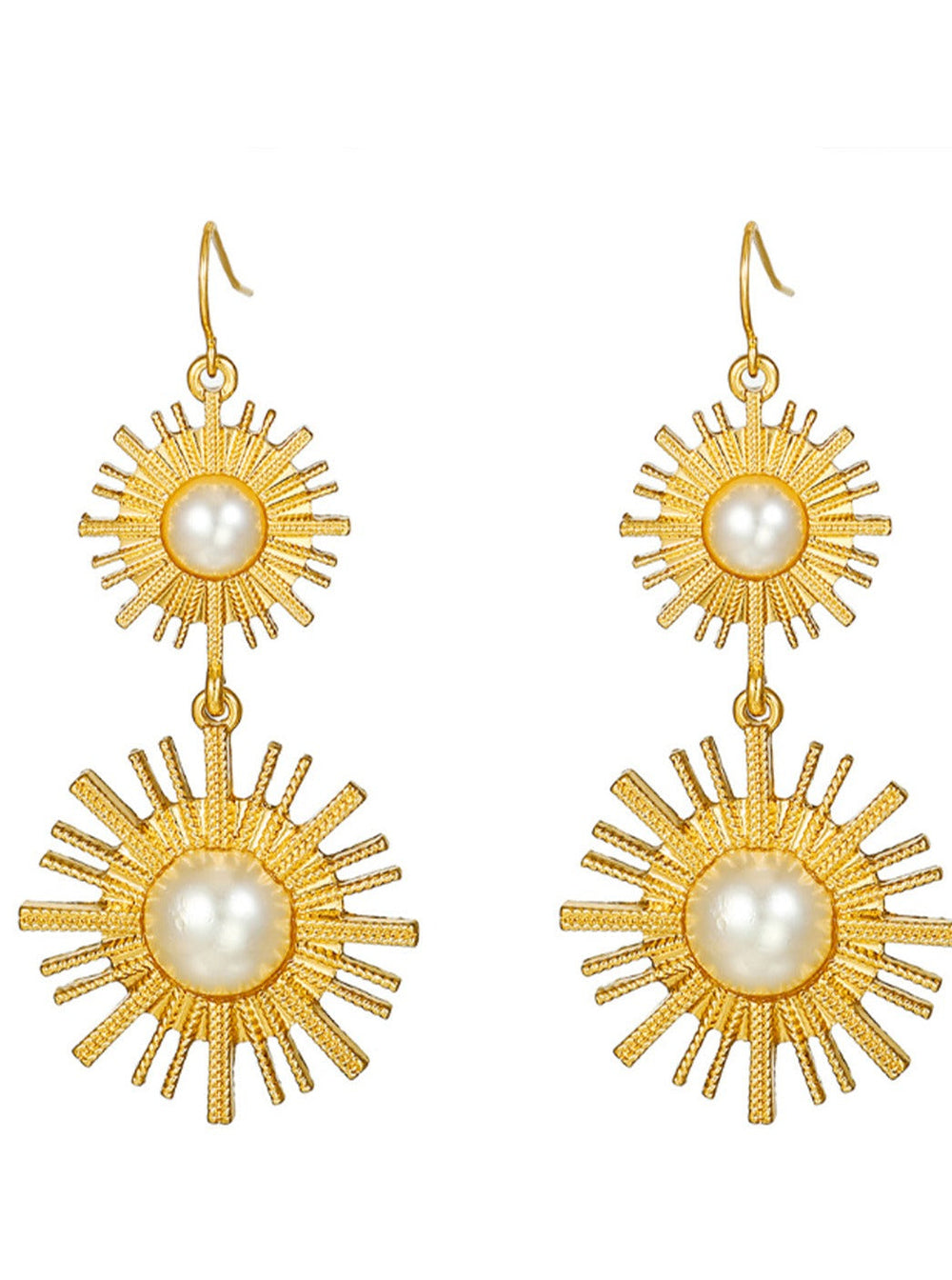 Sunburst Pearl Drop Earrings Jasmine's Boutique Australia