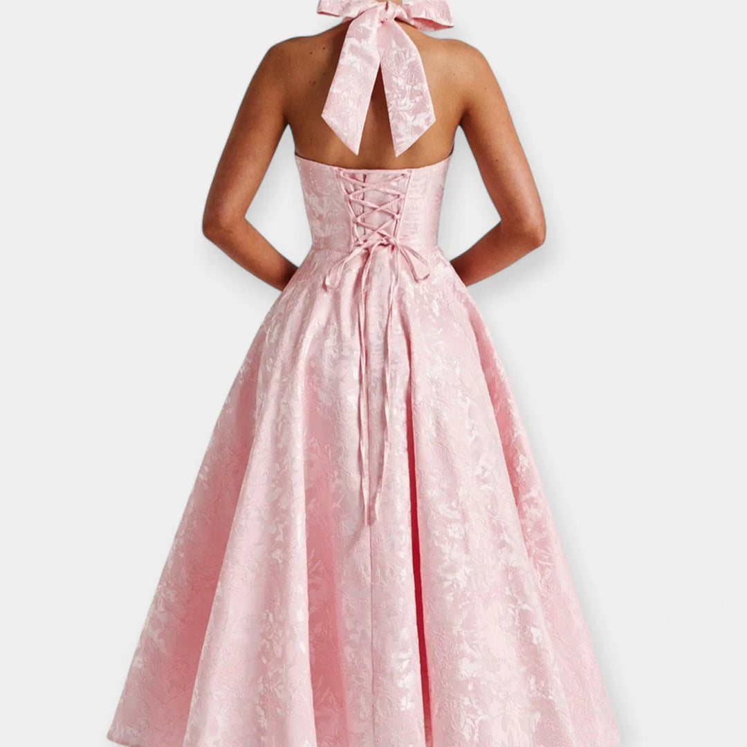 Midi Dress with Open Back and Stylish Corset Jasmine's Boutique Australia