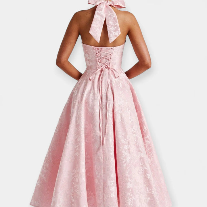 Midi Dress with Open Back and Stylish Corset Jasmine's Boutique Australia