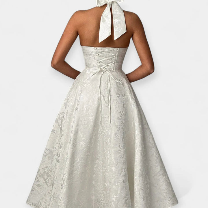 Midi Dress with Open Back and Stylish Corset Jasmine's Boutique Australia