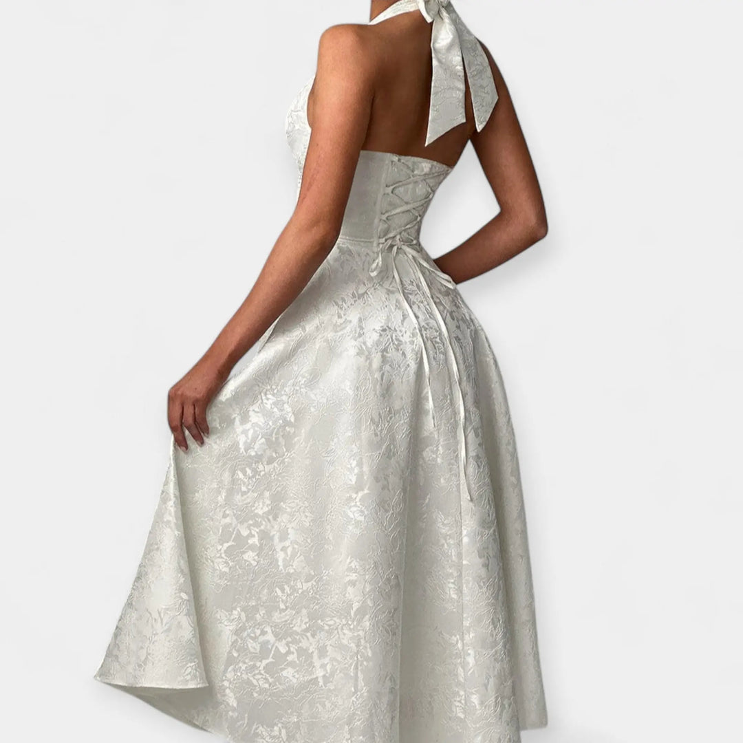 Midi Dress with Open Back and Stylish Corset Jasmine's Boutique Australia