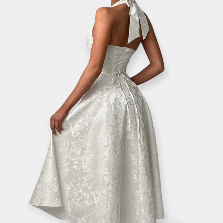 Midi Dress with Open Back and Stylish Corset Jasmine's Boutique Australia