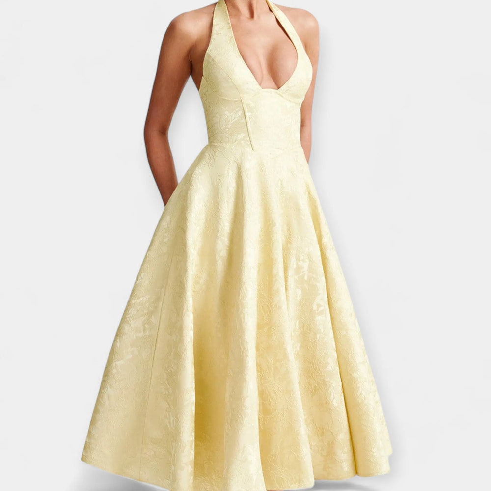 Midi Dress with Open Back and Stylish Corset Jasmine's Boutique Australia