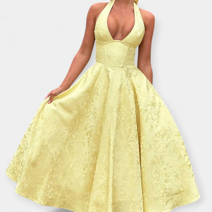 Midi Dress with Open Back and Stylish Corset Jasmine's Boutique Australia
