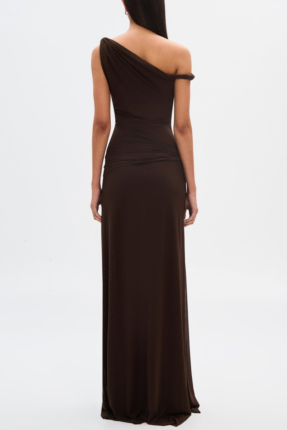 Eranda | Draped Mesh Off-Shoulder Maxi Dress Liora Lane Boutique