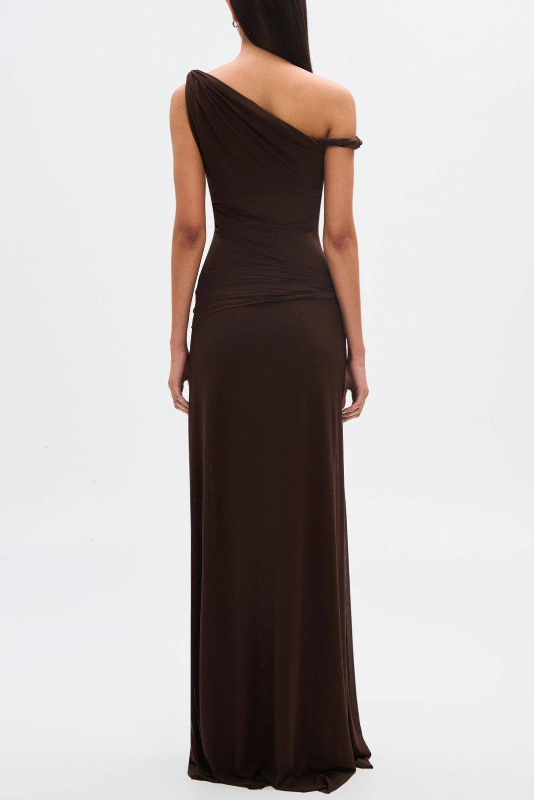 Eranda | Draped Mesh Off-Shoulder Maxi Dress Liora Lane Boutique