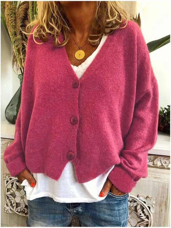 Erin | Elegant Knit Cardigan  Liora Lane Boutique #1704 Shannon Rose Red / UK 18-20 (3XL) 29.95