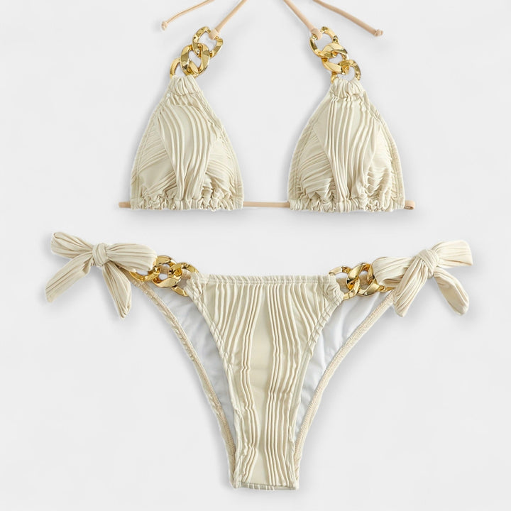Striped Bikini Set with Ruffles Jasmine's Boutique Australia