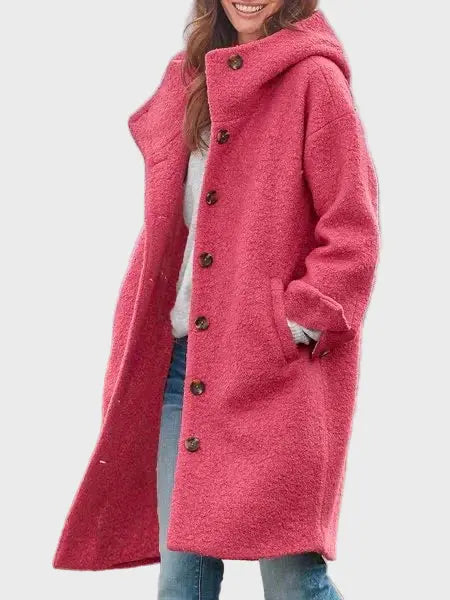 Cozy Buttoned Long Coat Jasmine's Boutique Australia