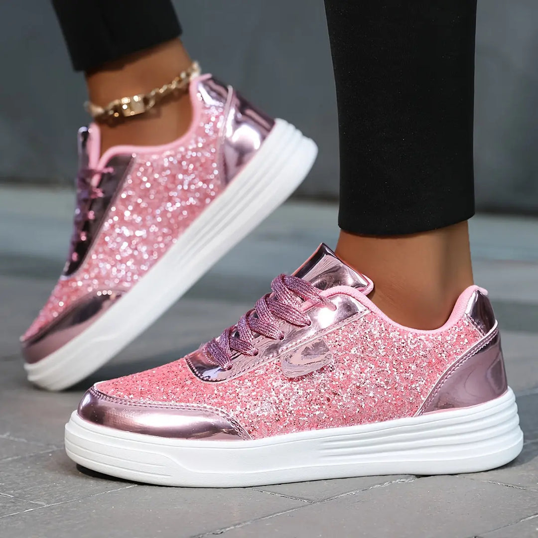 GlamStride Gold Glitter Sneakers Jasmine's Boutique Australia