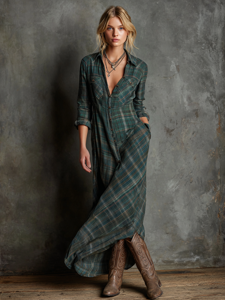 Maxi Striped Dress with Lapels Jasmine's Boutique Australia