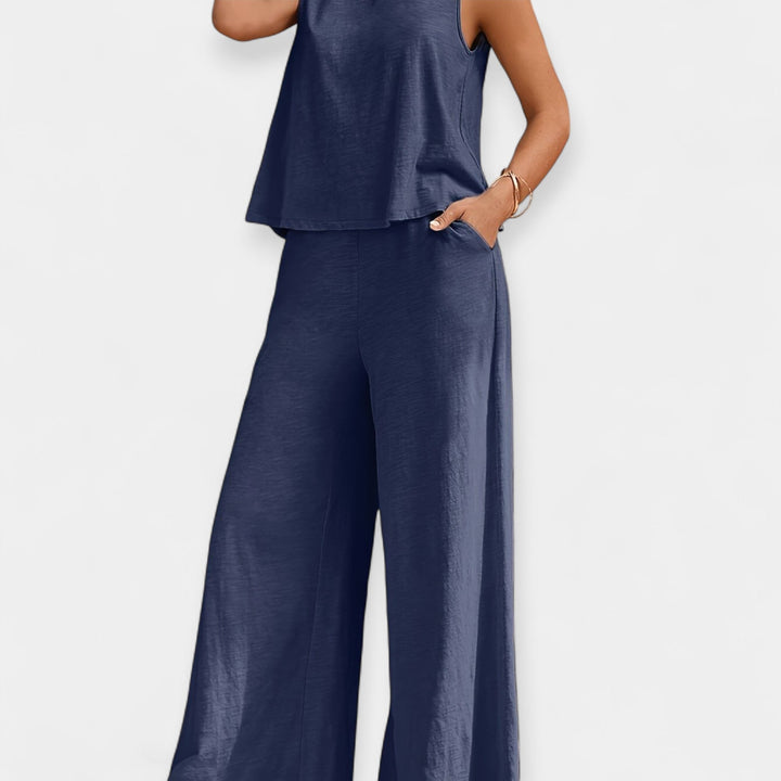 Set of Sleeveless Top and Wide Pants Jasmine's Boutique Australia