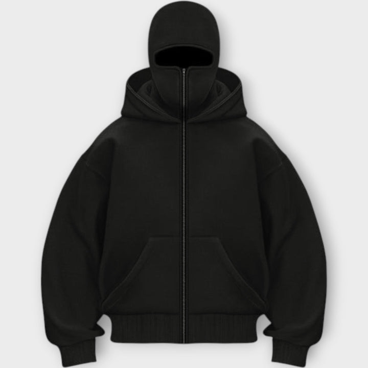 Hooded Sweatshirt with Front Zipper Liora Lane Boutique