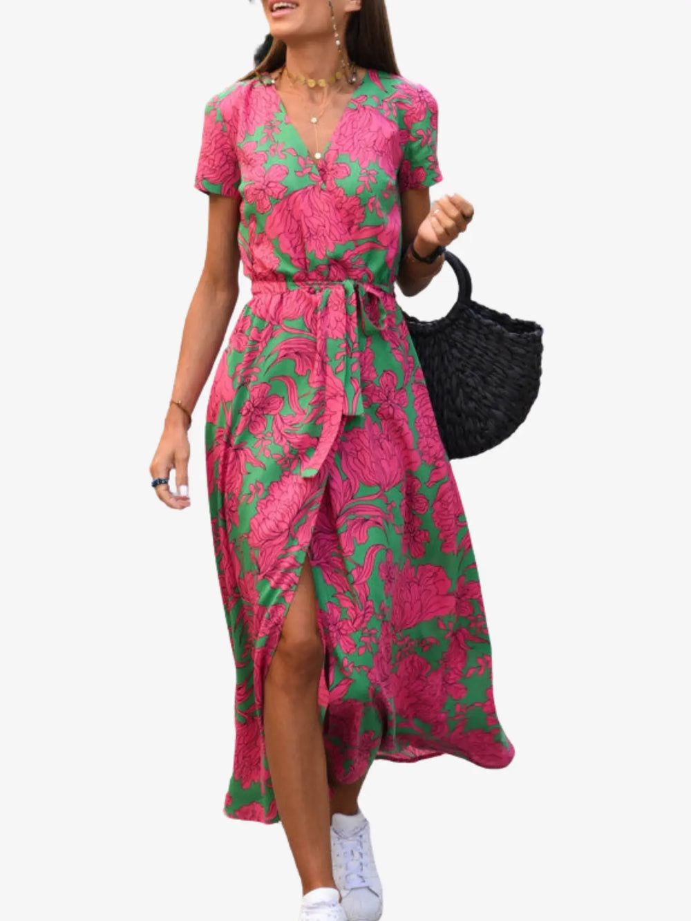 Vibrant Garden Wrap Maxi Dress Jasmine's Boutique Australia