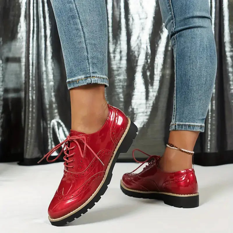 Glossy Black Oxford Brogues Jasmine's Boutique Australia
