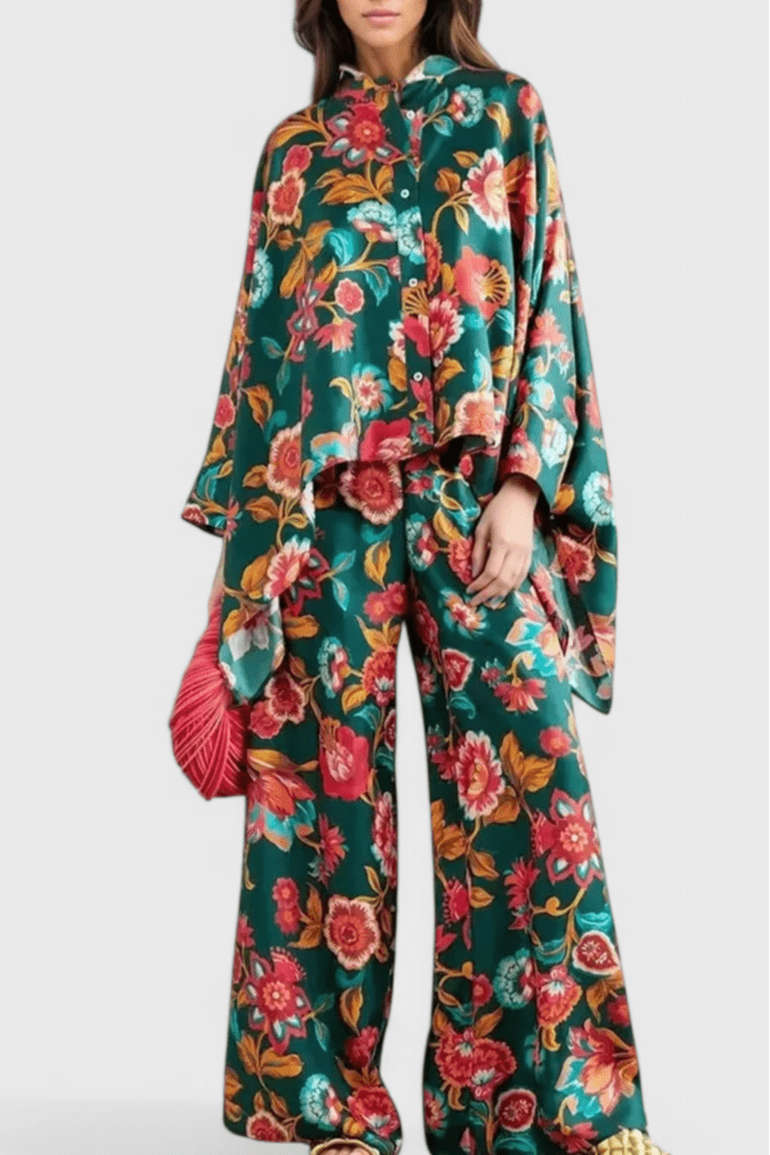 Filipa | Olive Floral Set with Batwing Set Liora Lane Boutique
