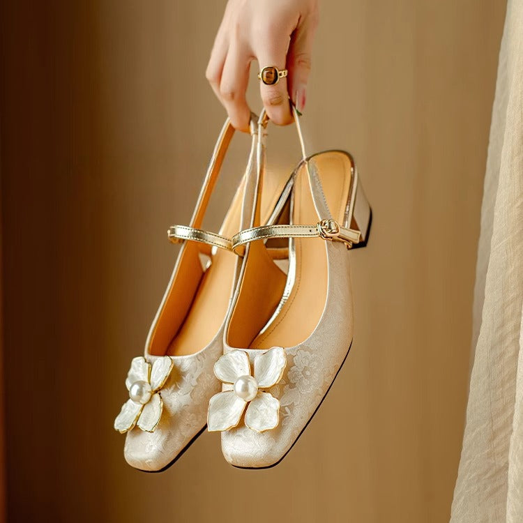 Camellia Slingback Pumps  Liora Lane Boutique