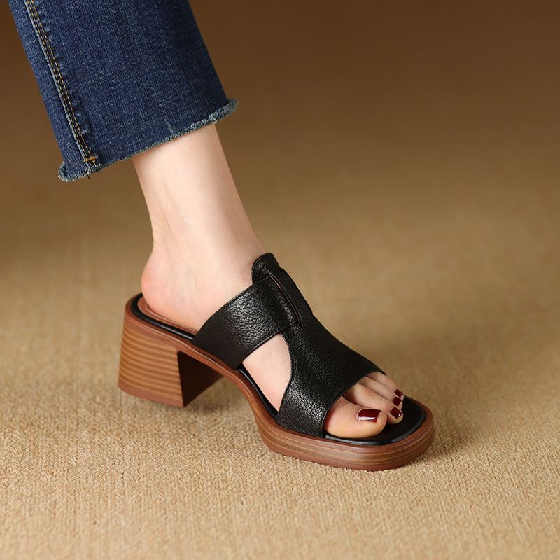 Enara Genuine Leather Sandals  Liora Lane Boutique