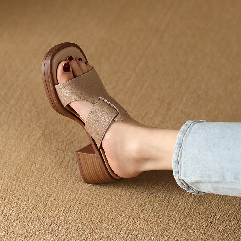 Enara Genuine Leather Sandals  Liora Lane Boutique