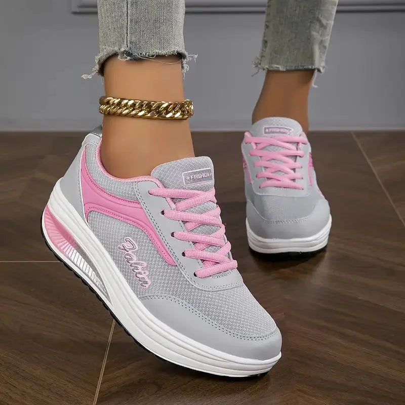 Gray & Pink Athletic Sneakers Jasmine's Boutique Australia