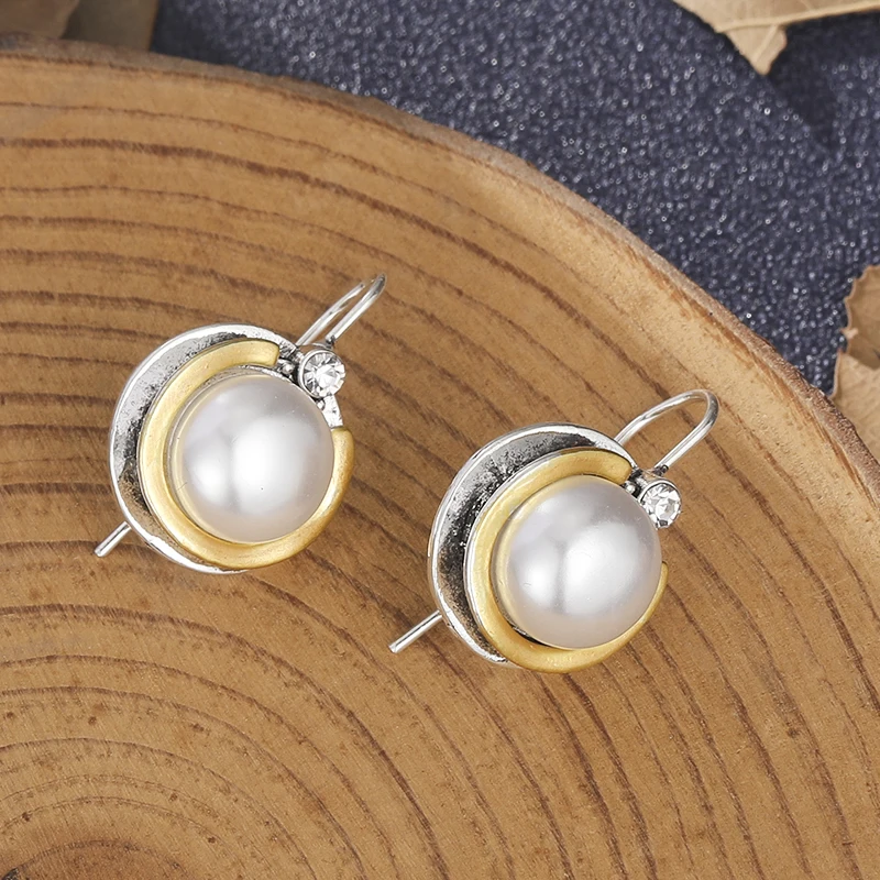 Elegant Inlaid Pearl Earrings Jasmine's Boutique Australia