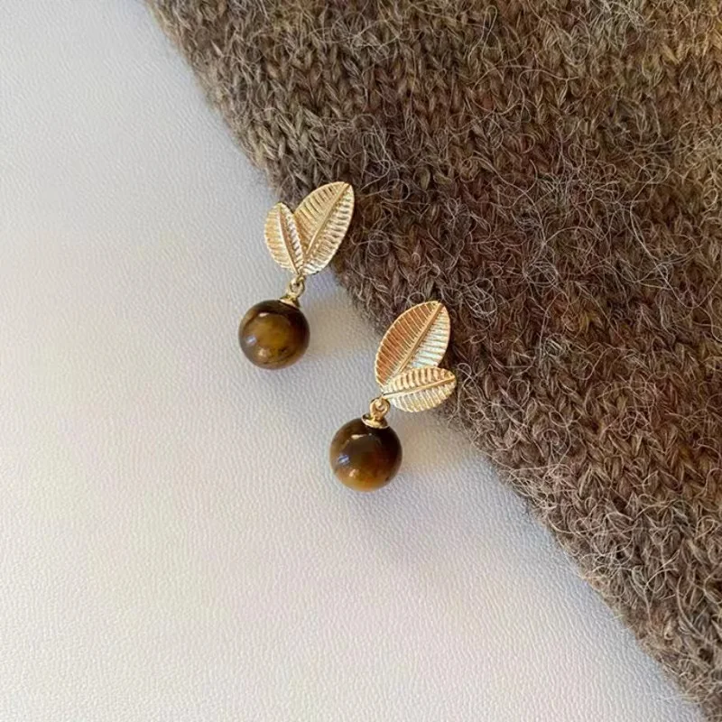 Elegant Brown Pearl Earrings Jasmine's Boutique Australia