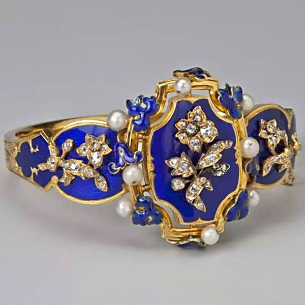 Blue Ring with Vintage Pearls Jasmine's Boutique Australia