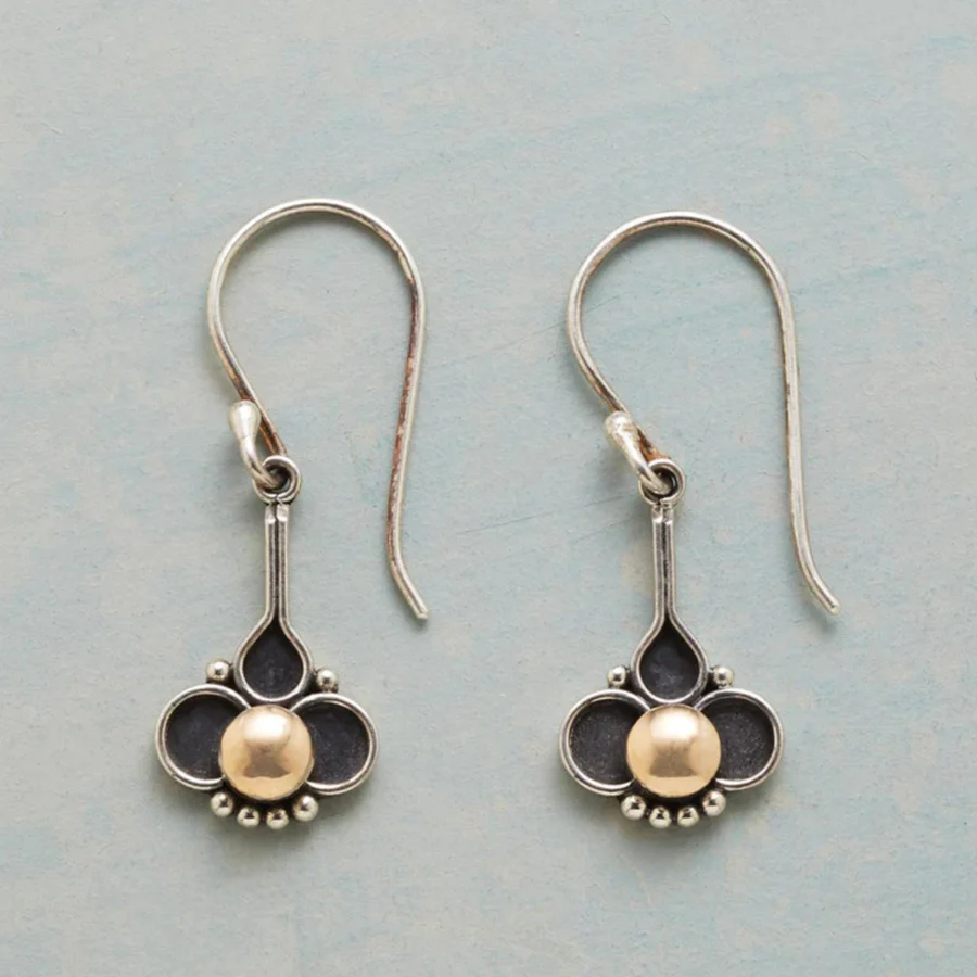Boho Clover Pearl Silver Earrings Jasmine's Boutique Australia