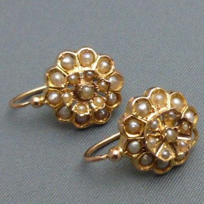 Vintage Blossom Pearl Earrings Jasmine's Boutique Australia