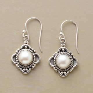 Vintage Lotus Pearl Earrings Jasmine's Boutique Australia