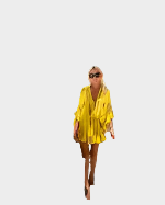 Mini Dress with High Waist and V-Neckline Jasmine's Boutique Australia