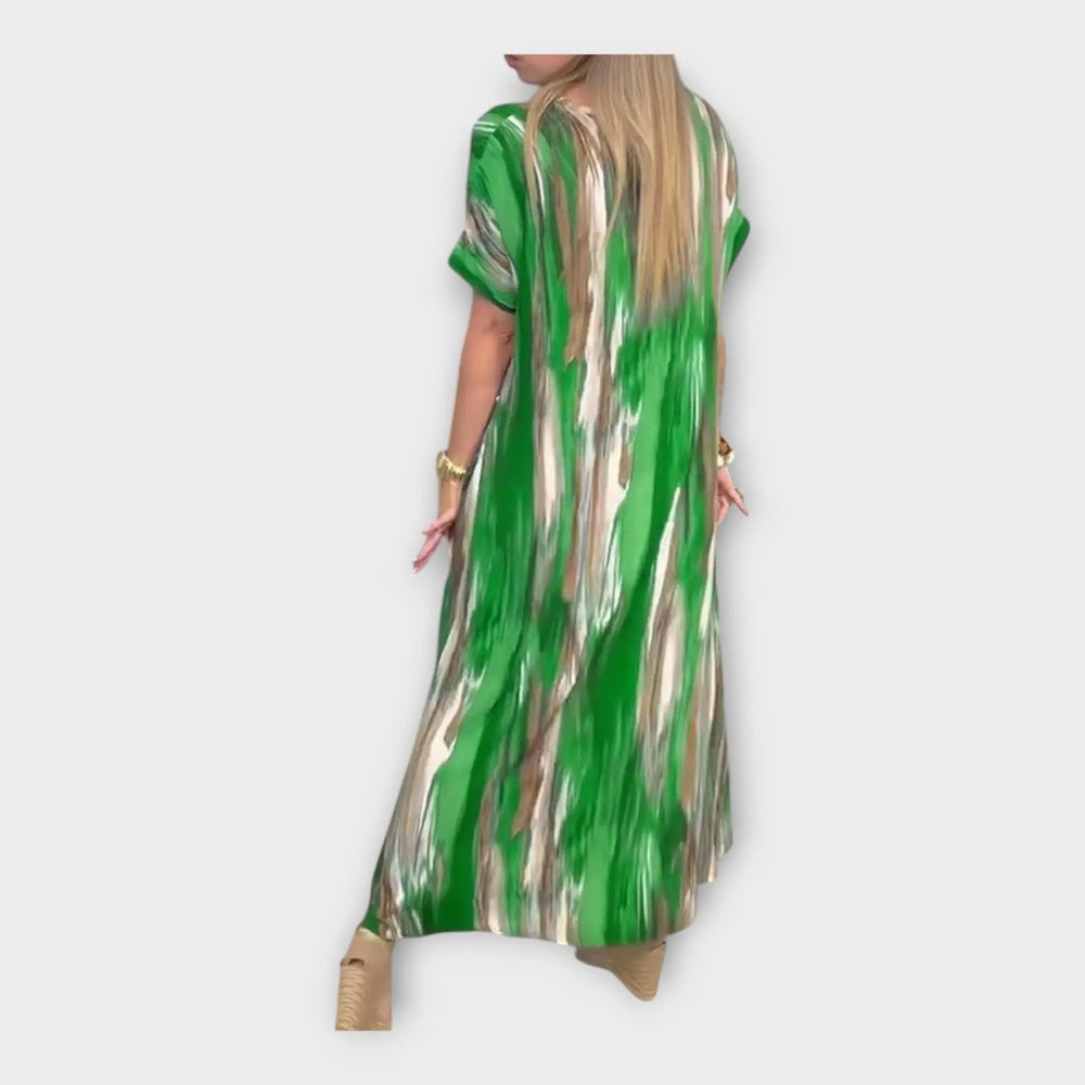 Long Kaftan with V Neckline and Wide Sleeves Jasmine's Boutique Australia