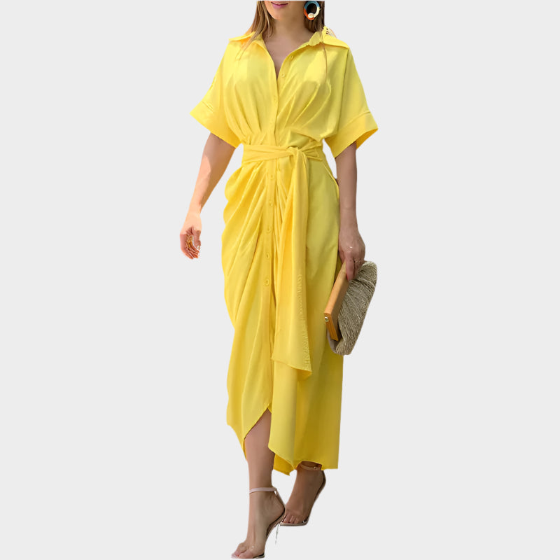 Dress with Puff Collar and Elegant Line Jasmine's Boutique Australia