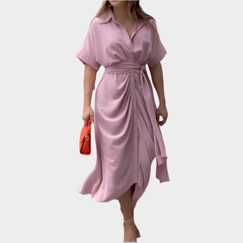 Dress with Puff Collar and Elegant Line Jasmine's Boutique Australia